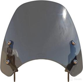 img 3 attached to Dart Classic Flyscreen (Smoke Gray) Motorcycle Windshield Compatible With Moto Guzzi V7 Mk III (2017-2020)