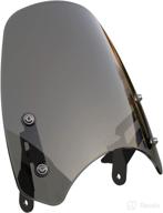 dart classic flyscreen (smoke gray) motorcycle windshield compatible with moto guzzi v7 mk iii (2017-2020) logo