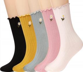 img 4 attached to Women'S Winter Wool Cable Knit Crew Knee High Boot Socks (3 Pairs), Size 5-11 W605