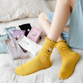 img 1 attached to Women'S Winter Wool Cable Knit Crew Knee High Boot Socks (3 Pairs), Size 5-11 W605