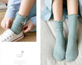 img 2 attached to Women'S Winter Wool Cable Knit Crew Knee High Boot Socks (3 Pairs), Size 5-11 W605