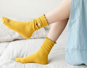 img 3 attached to Women'S Winter Wool Cable Knit Crew Knee High Boot Socks (3 Pairs), Size 5-11 W605