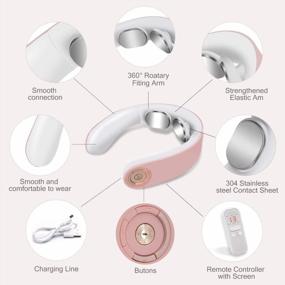 img 1 attached to Cordless Intelligent Neck Massager With Heat - Deep Tissue Trigger Point Massage - Perfect Gift For Women, Men, Dad, Mom, And Office Workers