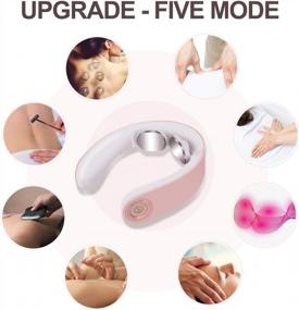 img 3 attached to Cordless Intelligent Neck Massager With Heat - Deep Tissue Trigger Point Massage - Perfect Gift For Women, Men, Dad, Mom, And Office Workers