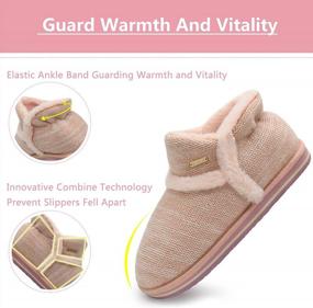 img 1 attached to Stay Cozy And Fashionable With KuaiLu Women'S Fluffy Knitted Boot Slippers - Arch Support, Non-Slip Hard Sole, And Faux Fur Lining For Warm Winter Comfort