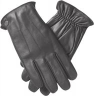 кожаные перчатки с сенсорным экраном для мужчин - теплые перчатки для холодной погоды для вождения от vislivin логотип