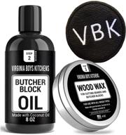 🪵 virginia boys kitchens butcher-block oil: food grade conditioner for wooden cutting boards - no mineral oil - complete gift set logo