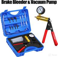 autowanderer brake bleeder kit with hand vacuum pump tester - one person brake fluid bleeding tools for motorcycle, car, truck - complete with case logo