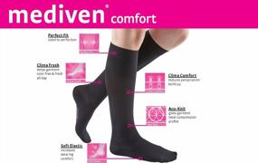 img 1 attached to Mediven Comfort Women'S Calf High Compression Stockings, Open Toe, Natural II - 20-30 MmHg Support
