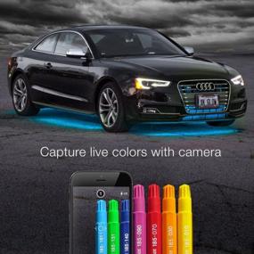 img 2 attached to 8Pc 24" Under Glow Tube + 6Pc 10" Interior Strips + 4Pc 36" Wheel Light Strips XKchrome App Control Car LED Accent Light Kit Millions Of Colors Patterns Dual Zone Music Sync Smart Brake Feature