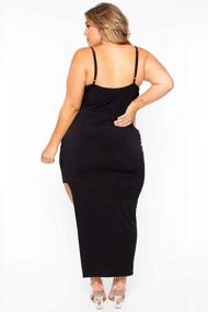 img 1 attached to ROSIANNA Plus Size Maxi Dress With Cowl Neck And Side Lace Trim