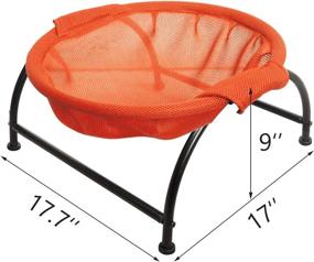 img 3 attached to 🐱 Modern Orange Cat Bed Hammock with Stand - Washable & Suitable for Small to Large Cats (17'')