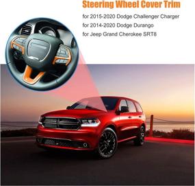 img 3 attached to Enhance Your Dodge & Jeep: 🍊 Voodonala Steering Wheel Trim - ABS Orange (4pcs)