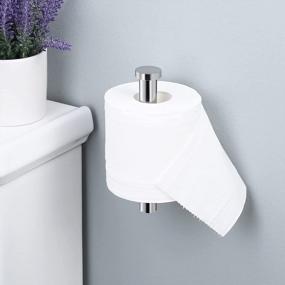 img 2 attached to Stainless Steel Bathroom Toilet Paper Holder With Rustproof Storage And Wall Mount, Polished Finish - Contemporary Style Tissue Roll Hanger And Towel Dispenser (A2175S12)