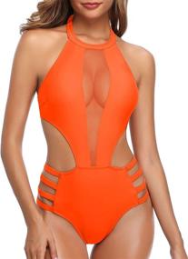 img 3 attached to 👙 Halter Monokini Swimsuit - Tempting Women's Clothing at Swimsuits & Cover Ups
