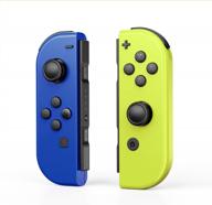 upgrade your switch experience with the best joycon replacement controllers in blue and yellow! logo