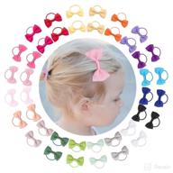 🎀 40 baby hair ties bows for toddler, 1.85 inch small elastic ponytail holders – hair accessories for baby girls and infants логотип