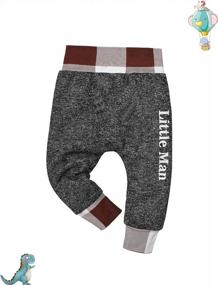 img 1 attached to Newborn Baby Boy Plaid Letter Print Hoodies + Long Pants Outfits Set - Perfect For Fall & Winter!