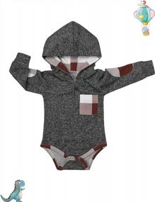 img 2 attached to Newborn Baby Boy Plaid Letter Print Hoodies + Long Pants Outfits Set - Perfect For Fall & Winter!