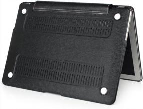 img 1 attached to Protect Your MacBook Pro 13 With Se7Enline'S Sleek PU Leather Coated Hard Case In Black