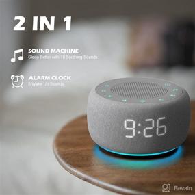 img 3 attached to 🕊️ Buffbee 2-in-1 Sound Machine & Alarm Clock: 18 Soothing Sounds, 7 Night Light Options, Sleep Timer, Precise Volume Control - White Noise Machine