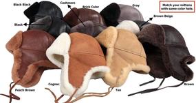 img 1 attached to Zavelio Premium Shearling Sheepskin Leather Men's Accessories : Gloves & Mittens