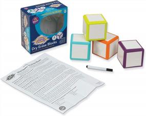 img 1 attached to Unleash Creativity With Mind Sparks Dry Erase Blocks - 4 Colorful Blocks, 3" X 3