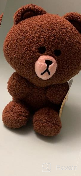 img 1 attached to Choco Standing Plush Stuffed Animal Bear By GUND LINE Friends - Pink And Brown, 7 Inches review by Corina Doepke