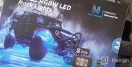 img 1 attached to Enhance Your Ride With MICTUNING C2 Curved RGBW LED Rock Lights - 12 Pods Underglow Multicolor Neon Light Kit With Bluetooth Controller, Music Mode, And Wiring Switch review by Nate Skinner