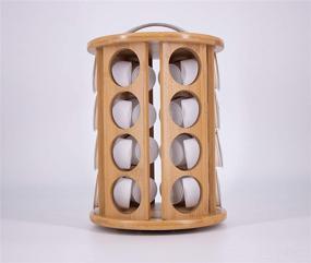 img 3 attached to Bamboo Carousel Organizer for Urban Touch Coffee Pod Storage