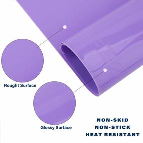 img 2 attached to Фиолетовый X-большой силиконовый коврик для рукоделия для эпоксидной смолы, блестящей слизи и красок - коврик Gartful 23,6x15,7 дюймов для литья ювелирных изделий и антипригарного нескользящего стола