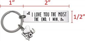 img 3 attached to LParkin I Love You More Most Mostest The End I Win Keychain Friendship Key Chain Cute Boyfriend Girlfriend Birthday Gifts