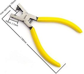 img 1 attached to 🔶 XMHF Round Punch Pliers Yellow: Precision Tool for Crafting and Hole Punching