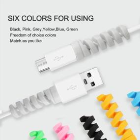 img 2 attached to WEDAWN IPhone 4S Cable 30 Pin And 30 Pack Charger Cable Saver, Silicone Flexible Cord Protector, Cable Mouse Cable Wire Protector Compatible For IPhone, IPad, IPod, MacBook