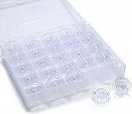 🧵 yeqin 25-pack clear case bobbin (136492-001 sa155) - compatible with baby lock, brother, bernina, riccar logo