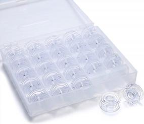 img 2 attached to 🧵 YEQIN 25-Pack Clear Case Bobbin (136492-001 SA155) - Compatible with Baby Lock, Brother, Bernina, Riccar