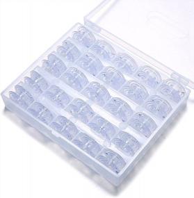 img 1 attached to 🧵 YEQIN 25-Pack Clear Case Bobbin (136492-001 SA155) - Compatible with Baby Lock, Brother, Bernina, Riccar