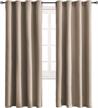 wontex blackout curtains: thermal insulated room darkening grommet drapes for bedroom, 52x84in, taupe (2 panels) logo