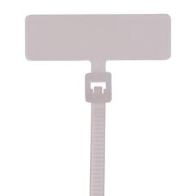 img 3 attached to 🔍 NSI - 418F-ID Identification Marker Flag Cable Tie, 18 lbs Tensile Strength, 0.75" Bundle Diameter, 1.00" x 0.310" Marker, 0.100" Width, 4" Length