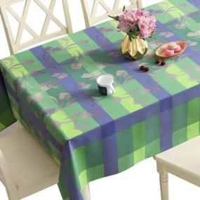 img 4 attached to DUOFIRE Vinyl Tablecloth Rectangle Heavy Weight Table Cover Wipe Clean Waterproof (54 X 78.7 Inch, Color-No.004)