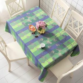 img 2 attached to DUOFIRE Vinyl Tablecloth Rectangle Heavy Weight Table Cover Wipe Clean Waterproof (54 X 78.7 Inch, Color-No.004)