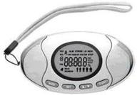 📲 chrome 2-in-1 pedometer with body fat analyzer and step counter logo