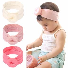 img 4 attached to Infant Girls Hair Accessories Elastic Baby Headbands Newborn Girls Hairbands