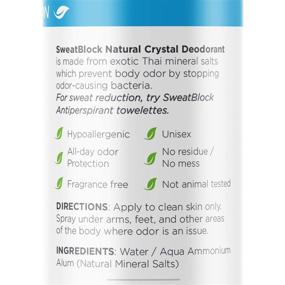 img 1 attached to 🧴 SweatBlock Natural Crystal Deodorant Spray for Personal Care