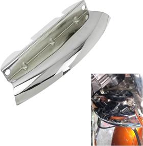 img 3 attached to 🛡️ HDBUBALUS Chrome Lower Triple Tree Wind Deflector for Harley Touring Electra Glide Road Glide Road King Street Glide - 2014-2019 Models