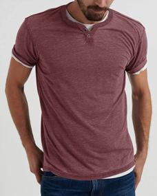 img 3 attached to Yacooh Men'S Henley Shirts: Regular Fit Lightweight Button Tops With Long/Short Sleeves - Perfect For Casual Wear