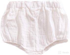 img 2 attached to 👶 JELEUON 3-Pack of Cute Bloomer Shorts for Little Girls and Boys - Cotton Linen Blend