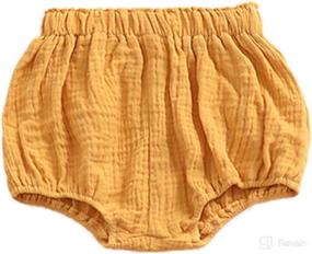 img 3 attached to 👶 JELEUON 3-Pack of Cute Bloomer Shorts for Little Girls and Boys - Cotton Linen Blend