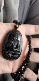 img 5 attached to Authentic 100% Pure Obsidian Zodiac Bodhisattva Pendant Necklace - Natural Amulet Talisman