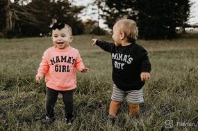 img 1 attached to 👕 Cozy and Stylish: Infant Toddler Baby Boy Girl Letter Sweatshirt Pullover for Fall Fashion